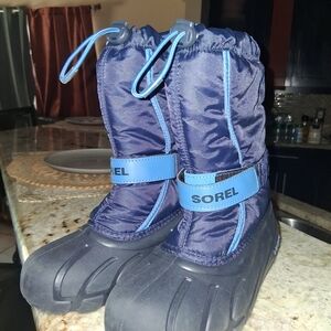 Sorel Kids Navy Blue Winter Snow Boots